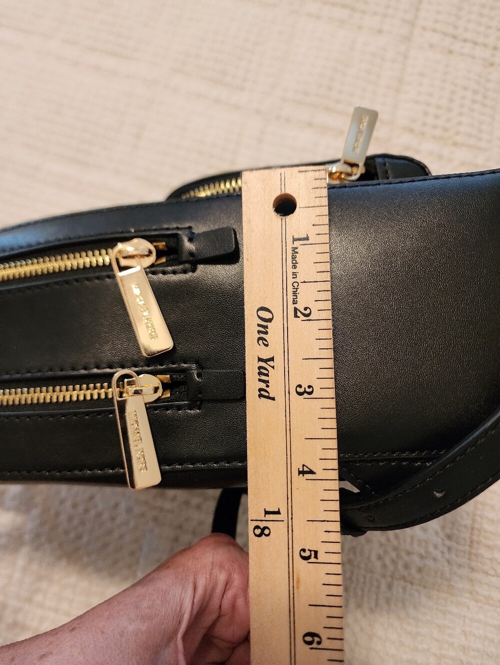 Michael Kors Black Pebbled Leather Backpack Gold Hardware NWT $498 - Picture 13 of 13